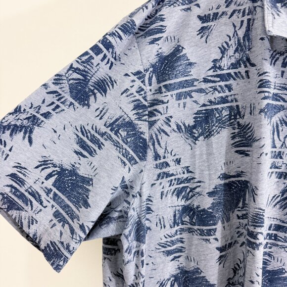 Travis Mathew Blue Palm Tree Print Golf Polo Men's Size XXXL Corona Premier Logo - Picture 3 of 8
